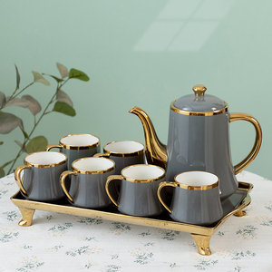 Wholesale tea <b>set</b> packages - luxurious new style, high-end ceramic water <b>cups</b>, teapots and tea <b>cups</b> <b>set</b> - Product Image 1