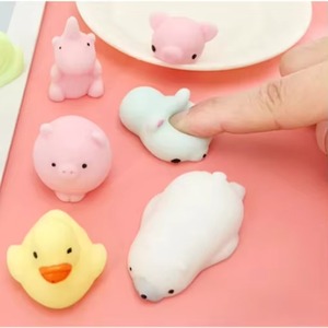 Jouets anti-stress pour enfants, mini animaux mignons kawaii en TPR, mochi à presser lentement, jouets sensoriels anti-stress - Product Image 3
