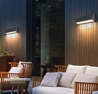 Lampes murales de jardin LED extérieures, style européen classique, corps en aluminium, température de couleur multiple (3000K/4000K/5500K)