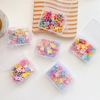 Boîte de 20 petites pinces à cheveux en plastique de couleur bonbon pour enfants, pinces à cheveux mignonnes pour filles, accessoires pour cheveux