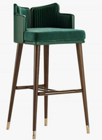 Chaise de bar moderne de luxe en bois à prix d'usine avec dossier, tabouret de bar, chaise de comptoir, chaises de café pour table de bar