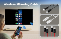Transmisor y Receptor HDMI Inalámbrico, Salida 1080P, Cable de Duplicación HD Inalámbrico Fácil de Transportar para IOS/Android/Mac OS/Win10/11 o Superiores