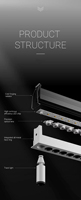 Lumière de grille LED dimmable 6W 10W, moderne, anti-éblouissement, carrée, linéaire, encastrée, avec corps en aluminium, projecteur d'intérieur pour hôtel