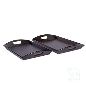 Bamboo Breakfast <b>Serving</b> <b>Tray</b> with Handles, <b>Party</b> Wedding Food Breakfast <b>Tray</b> - Product Image 5
