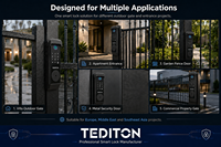 Cerradura Inteligente para Puerta de Entrada Automática, Cerradura Eléctrica para Puerta de Garaje, Cerradura Inteligente con Huella Digital, WiFi, Impermeable para Exteriores, Ttlock