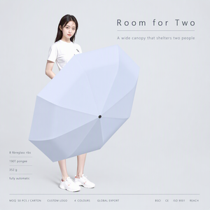 Paraguas Telescópico de 3 Pliegues, Fácil de Plegar, de Tela Impermeable y Resistente al Viento, Compacto y Portátil, con Logotipo, para Mujeres y Niñas, Venta al Por Mayor - Product Image 5