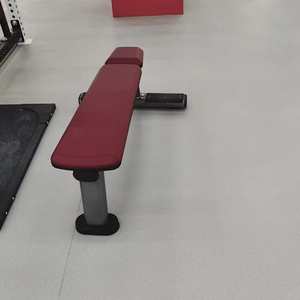 Banco de entrenamiento plano de alta resistencia para entrenamiento de fuerza Marco de acero duradero con cómodas máquinas de selección de carga de pines de relleno - Product Image 2