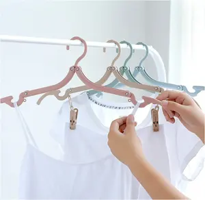 Opvouwbare Hanger Voor Magic Travel Rack Ruimtebesparend Acryl Hanger Thuis Plastic Kleding