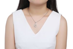 Collier pendentif pierre de naissance en zircon plaqué or 14 carats, chaîne torsadée style Singapour, pour femme, Fête des Mères - Product Image 6