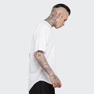 Camiseta lisa de algodón puro de Color sólido con cuello redondo de alta calidad, camiseta blanca de manga corta con logotipo personalizado - Product Image 2