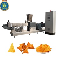 Ligne de production entièrement automatique de chips triangulaires de riz et de maïs, extrudeuse pour la fabrication de chips tortillas frites