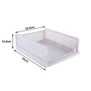 <span class=keywords><strong>Piccolo</strong></span> cesto portaoggetti giallo PP armadio Organizer abbigliamento pieghevole cesto portaoggetti in plastica per uso bagno - Product Image 2