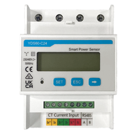 Medidor de Energía Trifásico con Certificación CE para Riel DIN, RS485 Modbus RTU 3P4W para Gabinete de Distribución de Energía Industrial