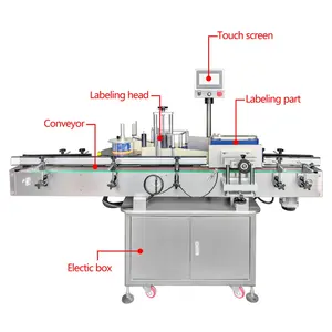 YS510 Applicateur d'étiquettes de pot en verre rond de bouteille de sauce entièrement automatique habillant étiqueteuse auto-adhésive avec impression