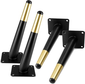 <span class=keywords><strong>Piedini</strong></span> di Supporto Conici Contemporanei 100-600 Nero-Oro <span class=keywords><strong>per</strong></span> Divani, Mobili e <span class=keywords><strong>Sedie</strong></span>, Gambe <span class=keywords><strong>in</strong></span> <span class=keywords><strong>Metallo</strong></span> Durevole <span class=keywords><strong>in</strong></span> Scatola di Cartone - Product Image 2