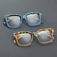Lunettes en acétate de haute qualité MS W194, mélange de couleurs, lunettes pour femmes, blocage de la lumière bleue, montures de lunettes, montures optiques