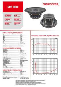 Altavoz Profesional de 18 Pulgadas, 2000 W RMS, Bobina de Voz de 125 mm, 36 Hz, para Giras, <span class=keywords><strong>Alquiler</strong></span> y Cine - Product Image 3