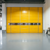 Porte automatique à enroulement rapide en PVC et acier inoxydable pour salle blanche, coupe-vent, pour entrepôt et usine, taille personnalisée