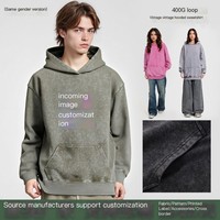 Sweat-shirt à capuche personnalisé pour homme, doublure en molleton bouclette, col montant, manches longues, automne-hiver, streetwear, survêtements pour homme
