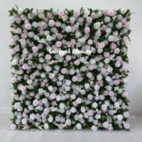 Mur de fleurs artificielles 3D roses blanches et hortensias pour événements, scènes, fêtes, anniversaires, mariages et décorations de mariage