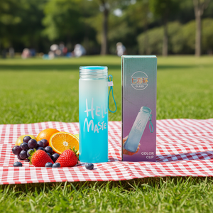 Botellas de Agua de Vidrio Esmerilado Coloridas al por Mayor, Vasos de Vidrio Reutilizables Económicos para Campamento, para Actividades al Aire Libre y la Vida Diaria - Product Image 3