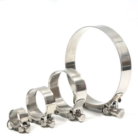 Collier de serrage robuste à boulon unique en acier inoxydable SS304 à couple élevé, de qualité marine, pour refroidissement et échappement de moteur de bateau et de yacht, fiable et durable, avec anneau métallique