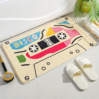 Tapis antidérapant imprimé rétro cassette pour salon, couverture de canapé, tapis absorbant pour porte de salle de bain, tapis décoratif antidérapant pour chambre à coucher