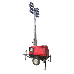 Mobile Led <b>Light</b> Tower 4x1000w Ac Power Steel Base For Emergency Construction <b>Lighting</b> - Product Image 4