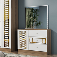 Ensemble de chambre à coucher Kusimi, version mise à jour, prix bas, moderne, tailles personnalisées, 5 pièces : lit, 2 tables de nuit, armoire, commode, réglable
