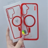 Étui de téléphone magnétique antichute antichoc en PC transparent + TPU à bords mats de conception luxueuse pour Samsung A17 A07 A36 A06 A16 A56