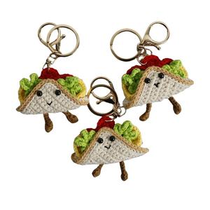 Divertente Sandwich bambola uncinetto <span class=keywords><strong>portachiavi</strong></span> simpatico pane per lavoro <span class=keywords><strong>a</strong></span> <span class=keywords><strong>maglia</strong></span> chiavi per auto cartone animato bambola di cibo <span class=keywords><strong>a</strong></span> <span class=keywords><strong>maglia</strong></span> <span class=keywords><strong>portachiavi</strong></span> per borsa - Product Image 1