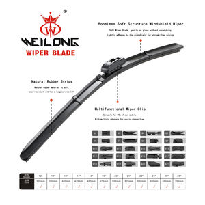 Limpiaparabrisas sin hueso de coche avanzados originales Ajuste multifunción con visibilidad clara de caucho natural duradero - Product Image 5