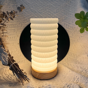 Rechargeable <b>Table</b> Lamp Bedroom <b>Bedside</b> Lamp Creative Personality Art High-end Decoration Cream Style Romantic Night Light - Product Image 2