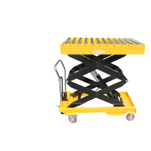 โต๊ะยกไฮดรอลิกแบบแมนนวล รถยกแบบกรรไกรขนาดเล็ก โต๊ะยกแบบกรรไกรเดี่ยวสำหรับงานก่อสร้าง ขายส่ง - Product Image 5