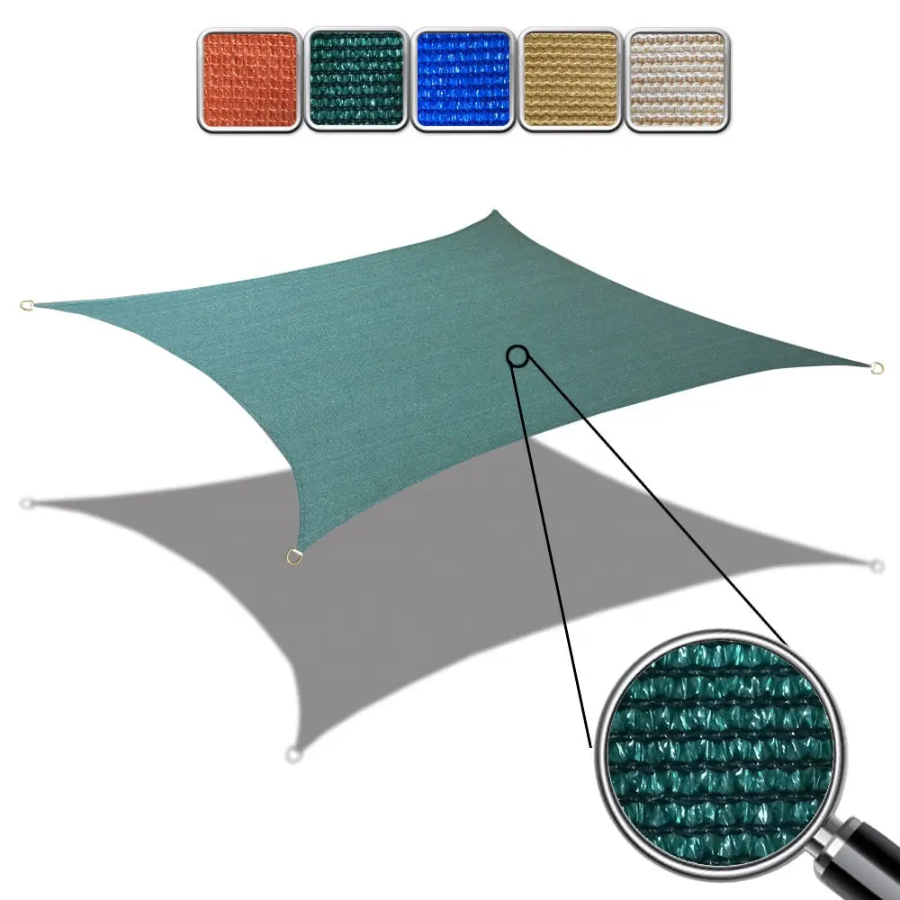 الظل الأشرعة مخصص/الظل الشراع في الهواء الطلق ملعب الشراع الشمس/حديقة HDPE البيج اللون شبكة لمظلة الوقاية من الشمس