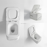 Ensemble de toilettes en céramique à chasse d'eau super puissante, sanitaires de luxe, toilettes murales encastrées pour salle de bain, vente en gros