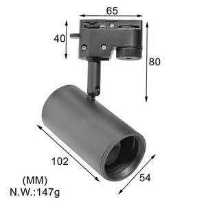 Ledeast TG406-4L đen lịch thi đấu nhà ở GU10 Đèn chủ gu5.3 Bóng Đèn vỏ MR16 theo dõi ánh sáng khung - Product Image 2