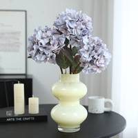 Fleur artificielle réaliste en hydrangée pour décoration de mariage, mur floral, arrangement de mariage, fleur simulée faite à la main, vente en gros
