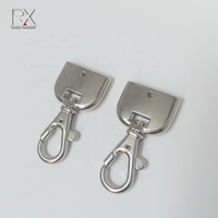 Vente en gros, matériel métallique en alliage de zinc de 25mm, sangle, boucle, mousqueton pivotant, fermoir à ressort pour lanière, ceinture, porte-clés