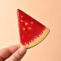 Mini tranche de pastèque artificielle en mousse écologique, jouet décoratif pour Halloween, Thanksgiving, Pâques, modèle 7*8cm