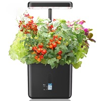 Mini-jardinière aéroponique de bureau moderne avec lumière LED - Contrôle tactile intelligent - Certifié FCC/CE - Système de jardinage d'intérieur pour la maison et le bureau - 10W 800