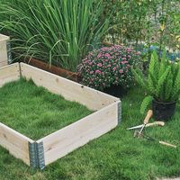 Jardinière en bois avec bordure de serre, empilable, 120x80x20cm, en pin, pour potager extérieur