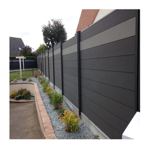 Paneles de valla de listón de privacidad compuestos de madera WPC de 6x6 pies, <span class=keywords><strong>pilar</strong></span> de hierro galvanizado de aluminio, enrejado decorativo para piscina de seguridad al aire libre - Product Image 5