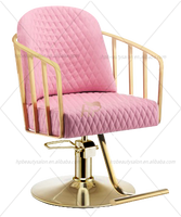 Ensemble Mobilier de Salon de Coiffure Luxe Moderne Or Rose, Forfait Équipement Personnalisé pour Salon de Beauté et Barbier en Fibre de Verre