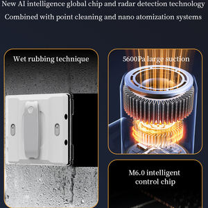 <span class=keywords><strong>Robot</strong></span> de limpieza de ventanas inteligente cuadrado, 4 boquillas, rociador de agua compatible con control remoto de 2,4G - Product Image 2