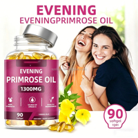 Huile d'Onagre Haute Puissance 1300mg (109mg GLA) – Soutien Hormonal et Bien-être – Solution Complète de Compléments Alimentaires pour Adultes