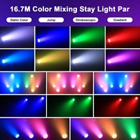 Projecteurs LED PAR 18x18W RGBWA+UV 6-en-1 avec mélange infini et effets arc-en-ciel, équipement DJ DMX512 pour DJ, discothèque, soirée
