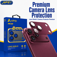Protecteur d'objectif de caméra HD APEI AR+AF avec dureté diamantée, bouclier d'objectif de caméra arrière pour smartphone 18 17 Pro Max, vente en gros