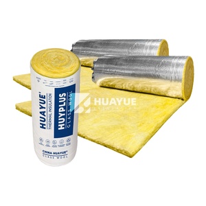 HUAYUE <span class=keywords><strong>Isolation</strong></span> acoustique 25mm 50mm <span class=keywords><strong>Laine</strong></span> de fibre de verre avec feuille d'aluminium Fsk - Product Image 1
