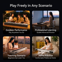 Piano numérique pliable F20 à 88 touches avec mécanisme de marteau, clavier électronique portable pour la pratique à domicile